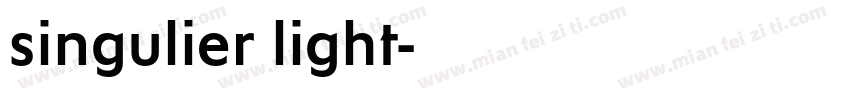 singulier light字体转换